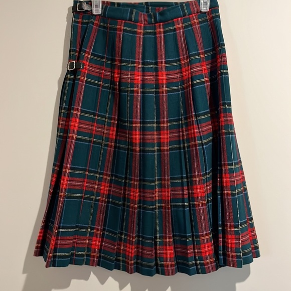 Laird Portch of Scotland red green blue plaid kilt. Size small 2/4. UK size 7. - Picture 4 of 6